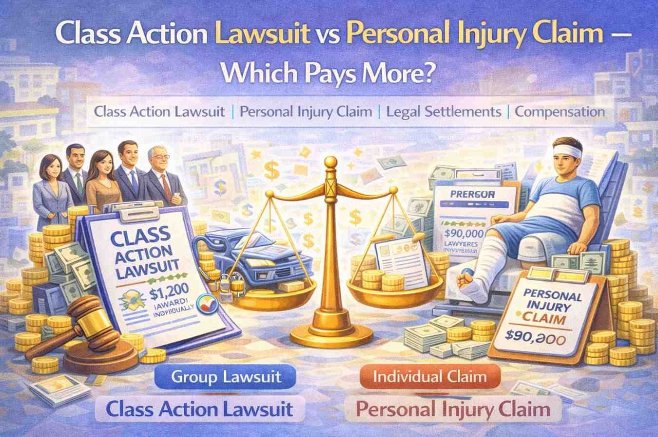 Class Action Lawsuit vs Personal Injury Claim – Which Pays More?